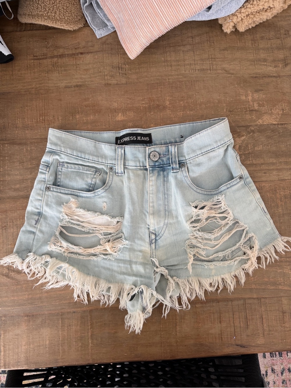 Express Ultra-Distressed Denim Shorts